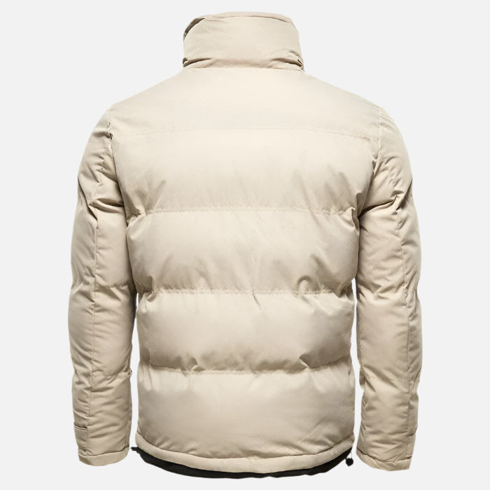 Jaqueta Masculina Puffer Forrada em Lã Strauffen SF260, com capuz integrado, perfeita para o inverno em looks casuais com conforto e estilo.